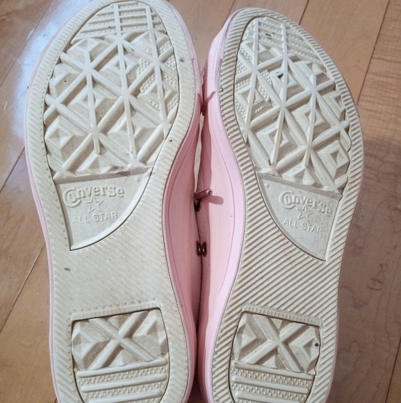 Converse all star sneakers in pink leather with rose gold metal accents - Picture 8 of 8